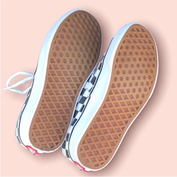 Vans Lace Up Checkerd Print Slip On Skateboard Shoes Size 5.5 - Picture 8 of 8